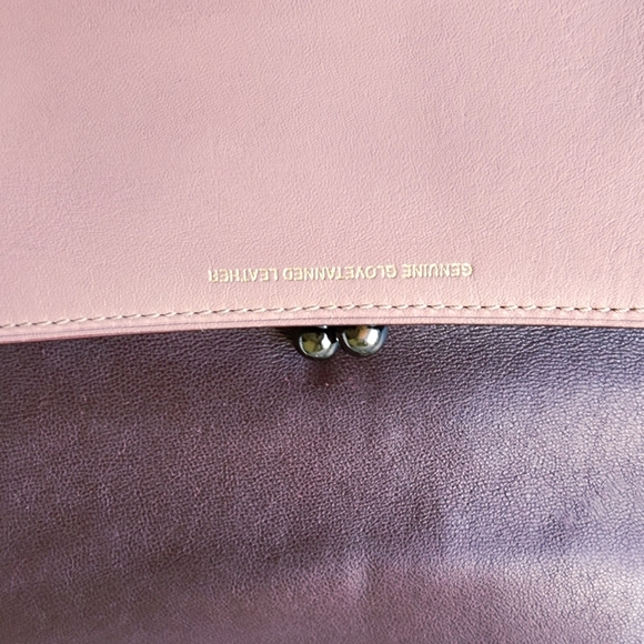 Vintage Coach  1941 Dinky Crossbody Bag Glovetanned Leather Dusty rose mauve - Picture 7 of 9